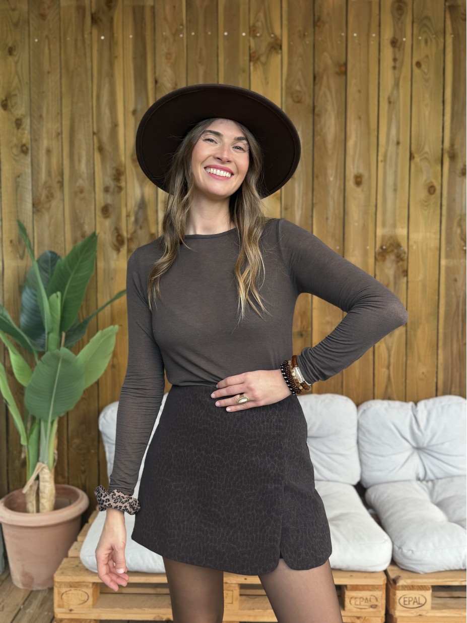 TOP MODA MARRON