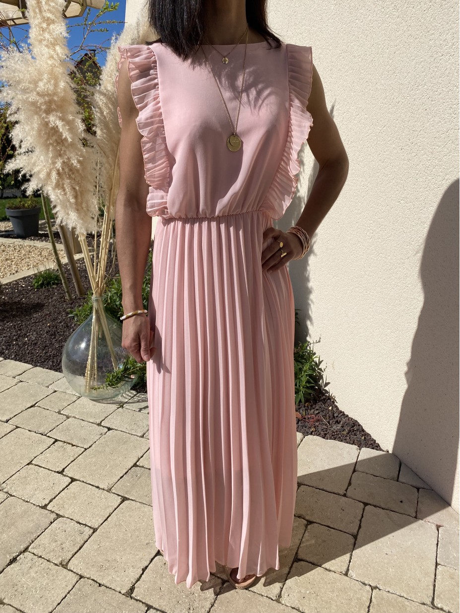 ROBE ZAMÉE ROSE POUDRE ROBE ZAMÉE ROSE POUDRE