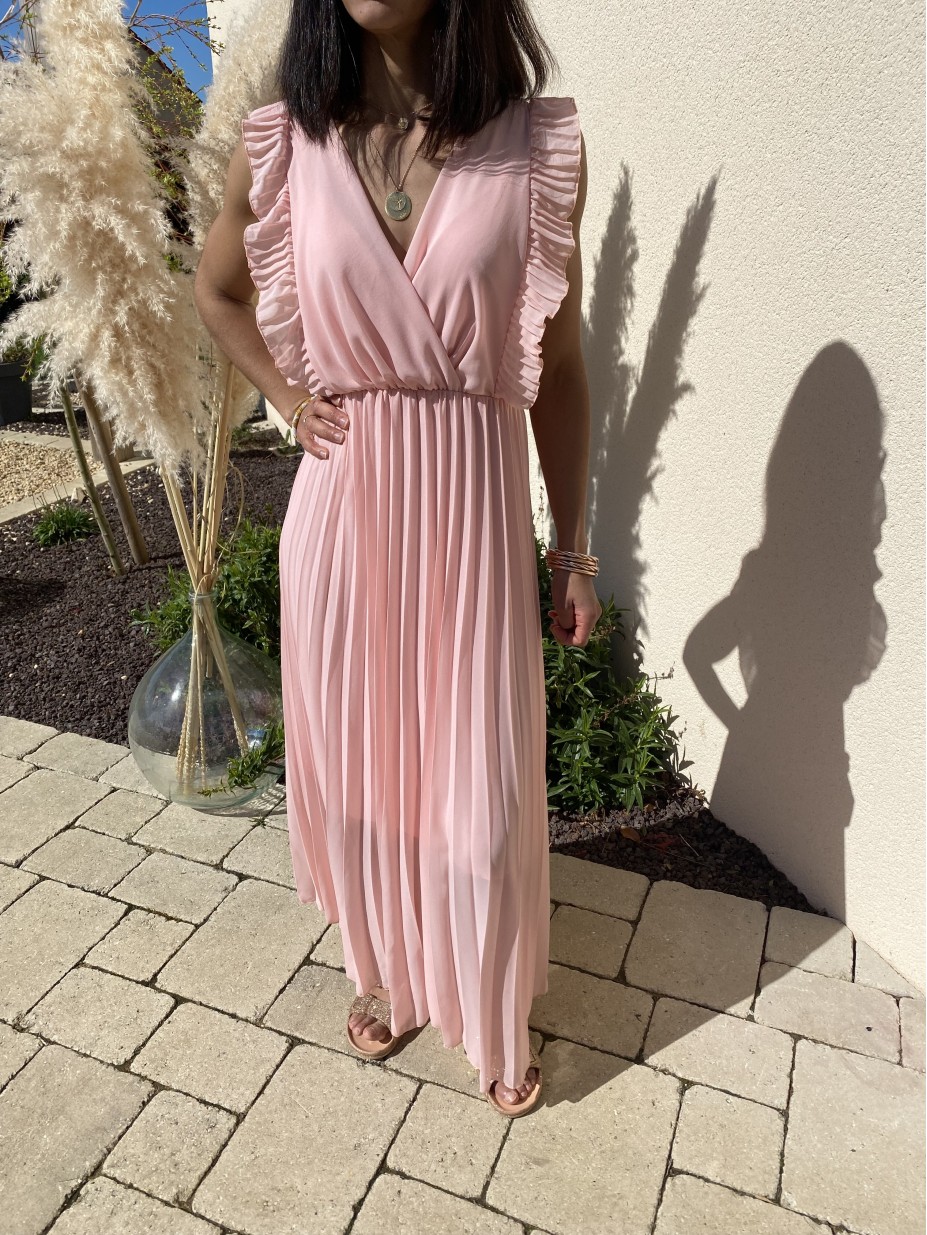 ROBE ZAMÉE ROSE POUDRE ROBE ZAMÉE ROSE POUDRE